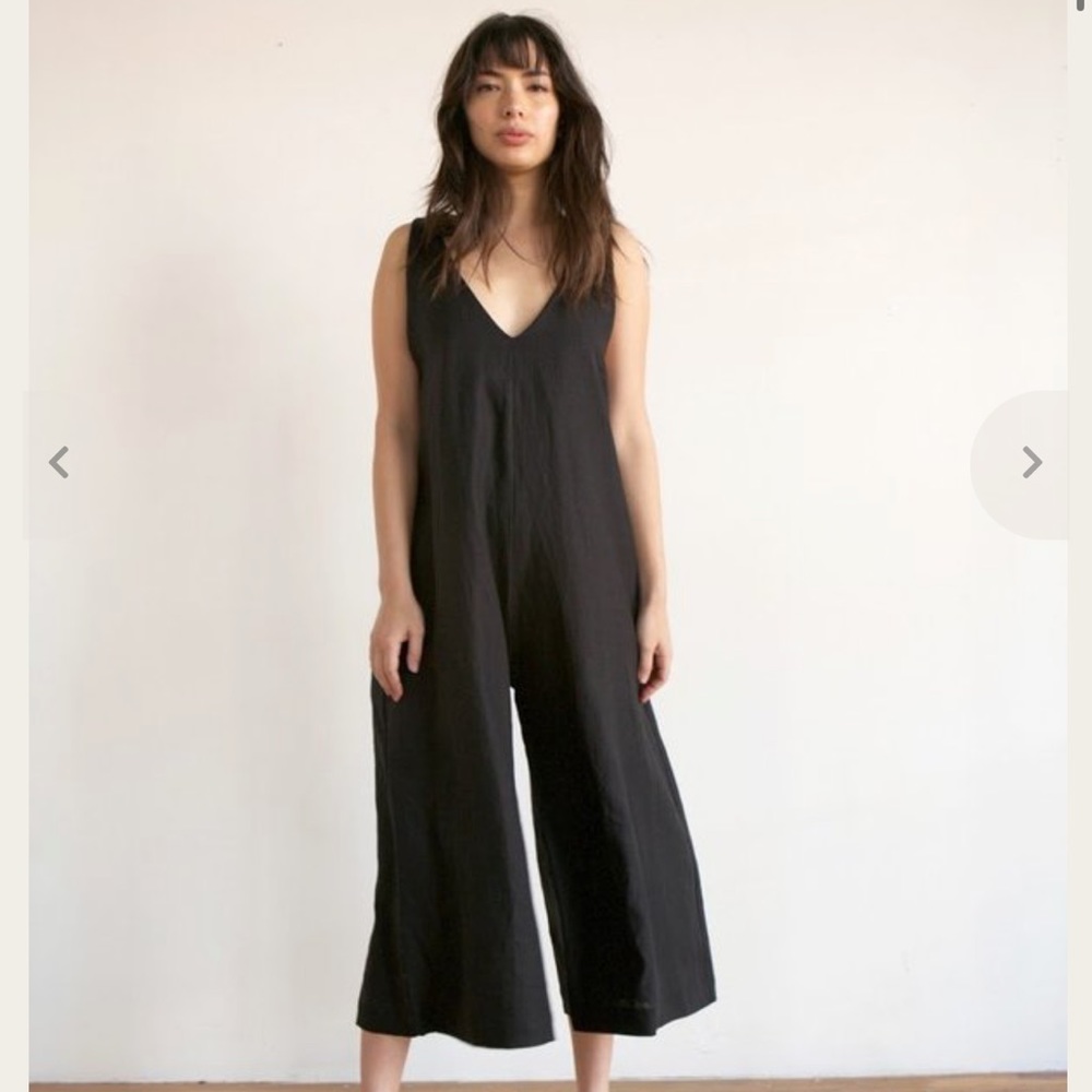 Ozma the Vanessa Romper Black Linen XS NWT